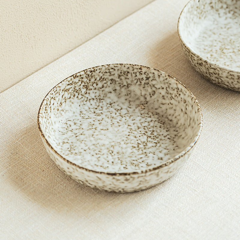 4 - Piece 8 - Inch Ceramic Bowl Set with Stone - Like Texture: Rustic Elegance for Dining and Display