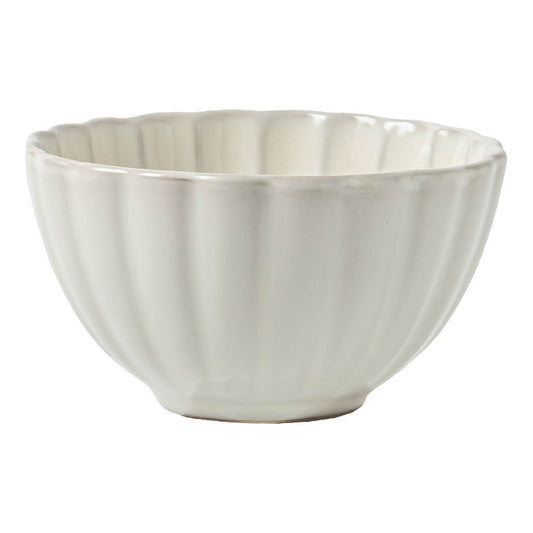 4 - Piece 4.6 - Inch Ceramic Bowl Set: Timeless Fluted Design for Dining Elegance