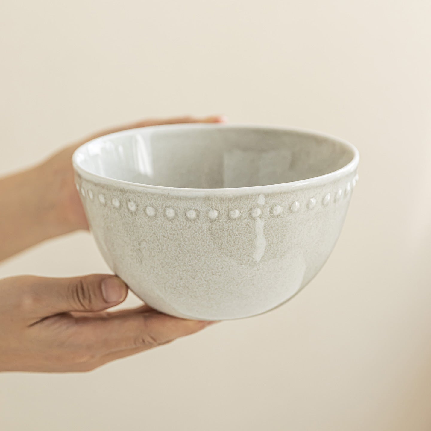 4 - Piece 6 - Inch White Ceramic Salad Bowl Set: Subtle Elegance for Every Meal