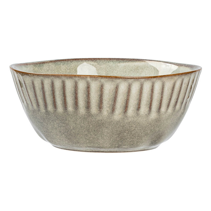 4 - Piece 6 - Inch Ceramic Bowl Set: Artisanal Textured Design for Versatile Dining & Stylish Table Settings
