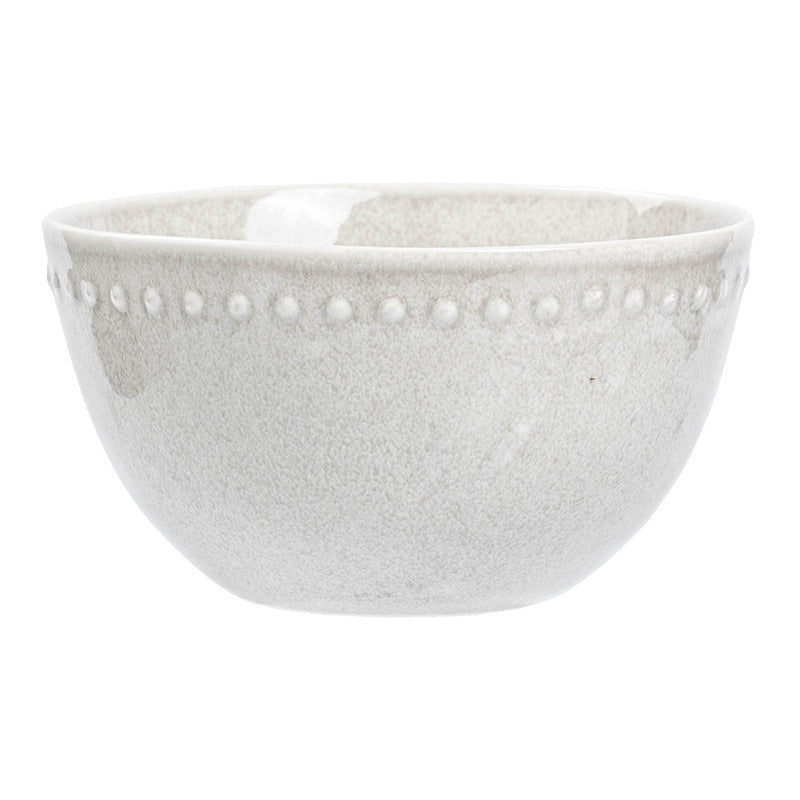 4 - Piece 6 - Inch White Ceramic Salad Bowl Set: Subtle Elegance for Every Meal