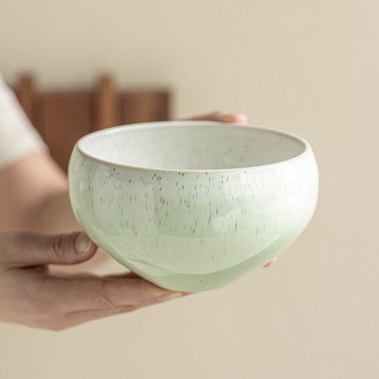 4 - Piece 5.1 - Inch Ceramic Bowl Set: Speckled Glaze Design for Elevated Dining and Home Aesthetics