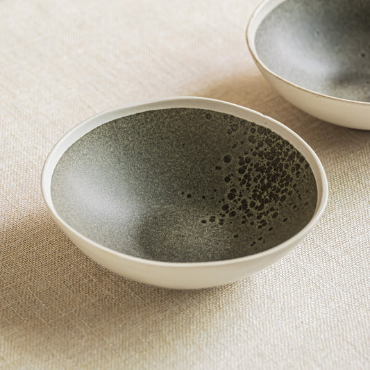 4 - Piece 6.1 - Inch Ceramic Bowl Set: Artistic Textured Design for Distinctive Dining Experiences